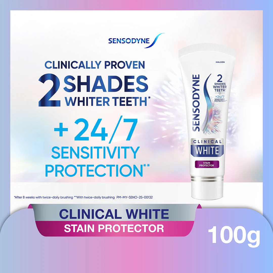 SENSODYNE TOOTHPASTE CLINICAL WHITE STAIN PROTECTOR 100G - Image 2