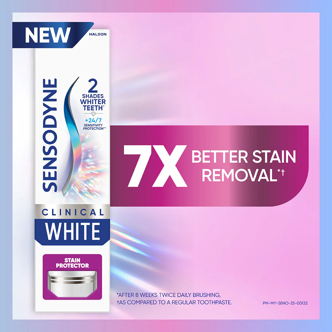 SENSODYNE TOOTHPASTE CLINICAL WHITE STAIN PROTECTOR 100G - Image 5
