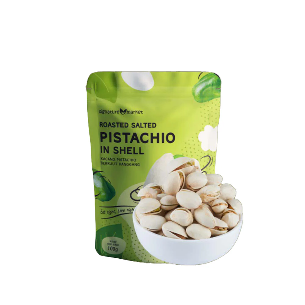SIGNATURE MARKET ROASTED PISTACHIO IN SHELLSALT 100G
