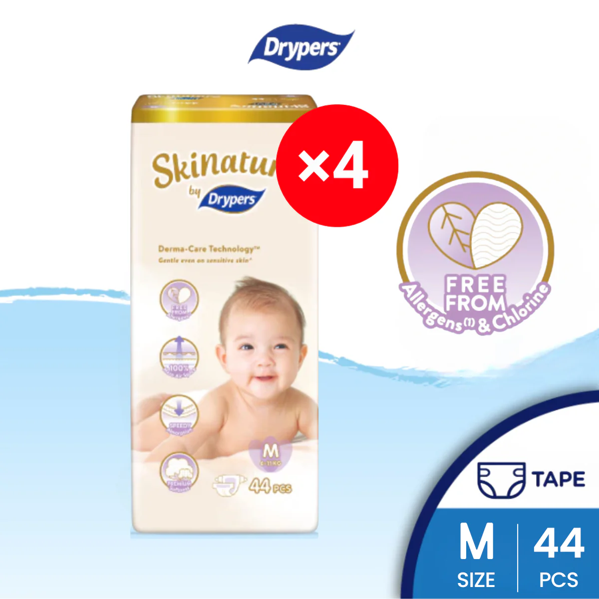 SKINATURE BY DRYPERS M 44S × 4