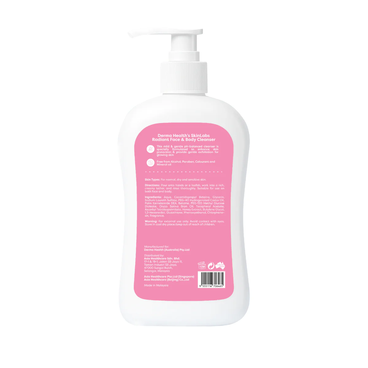 SKINLABS RADIANT FACE & BODY CLEANSER 1000ML - Image 2