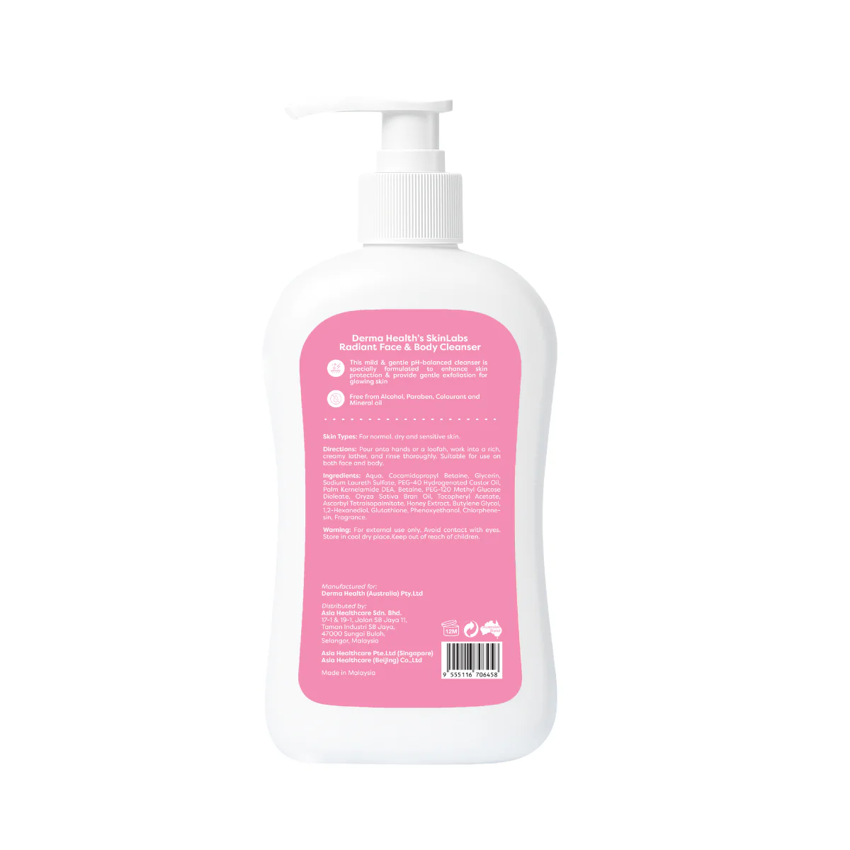 SKINLABS RADIANT FACE & BODY CLEANSER 500ML - Image 2