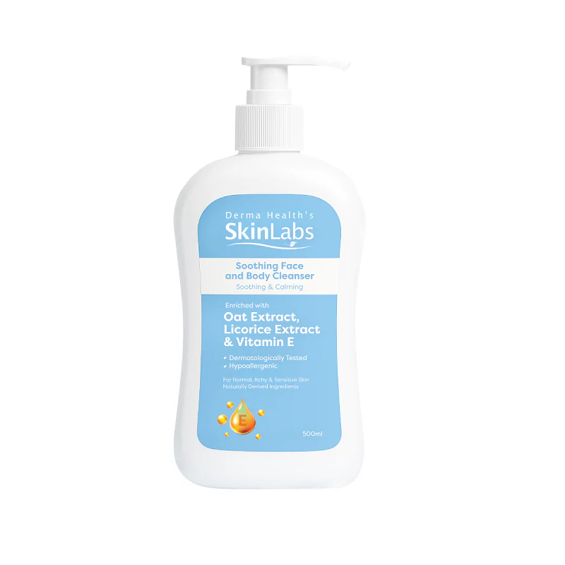 SKINLABS SOOTHING FACE & BODY CLEANSER 500ML