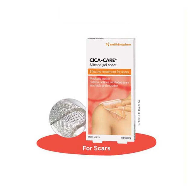 SMITH & NEPHEW CICA-CARE SILICONE GEL SHEET 12CMX3CM (831767N)