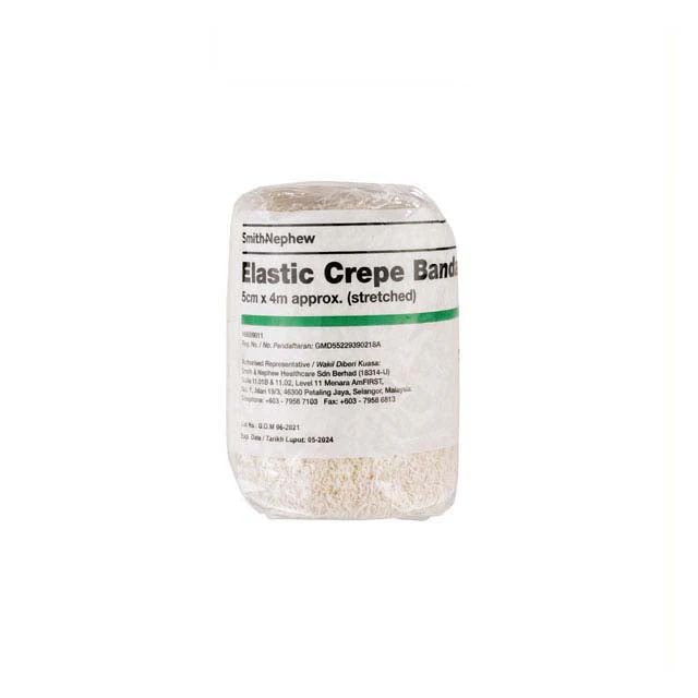 SMITH & NEPHEW ELASTIC CREPE BANDAGE (MEDIUM WEIGHT) 5CMX4M 1S