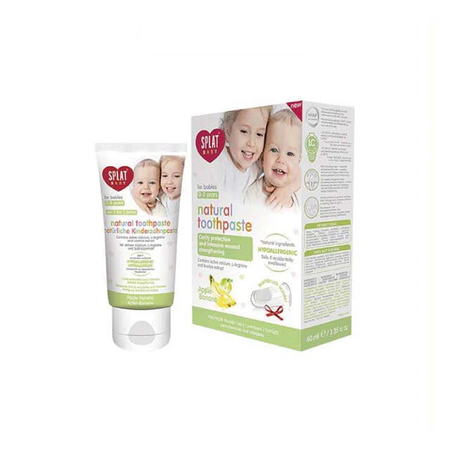 SPLAT BABY APPLE-BANANA TOOTHPASTE 40ML + TOOTHBRUSH 1S