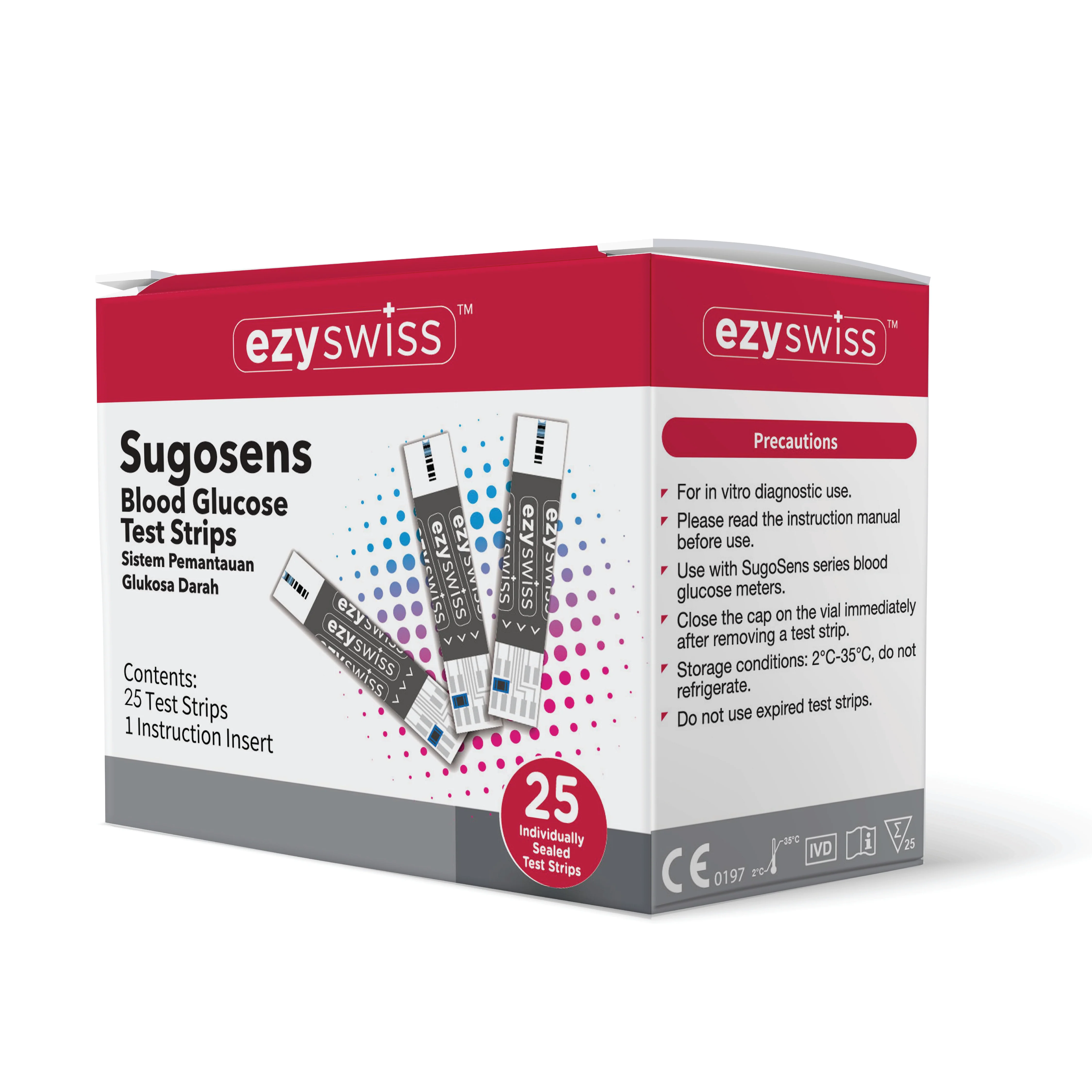 SUGOSENS BLOOD GLUCOSE STRIPS 25S