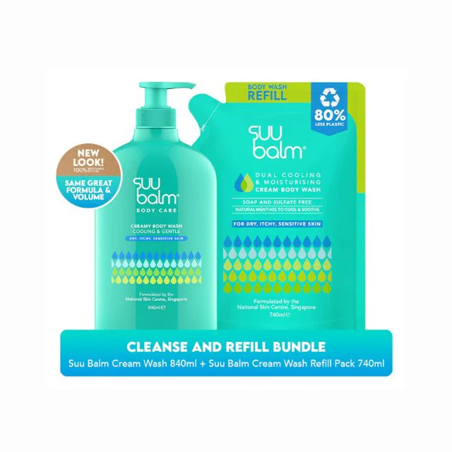 SUU BALM CREAMY BODY WASH BUNDLE 840ML + 740ML