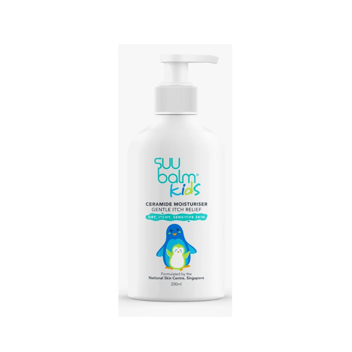 SUU BALM KIDS ITCH RELIEVING+RESTORING CERAMIDE MOISTURISER CREAM 200ML