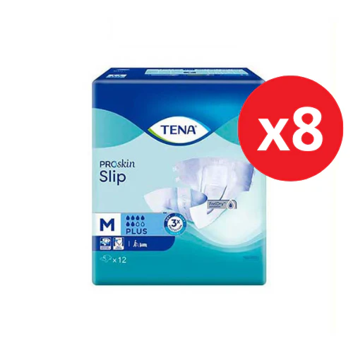 TENA Plus Adult Diaper - Tape (M - 12s × 8)