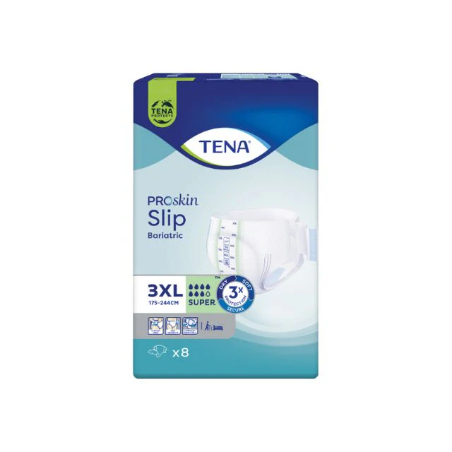 TENA PROSKIN SLIP SUPER ADULT DIAPER XXXL 8S
