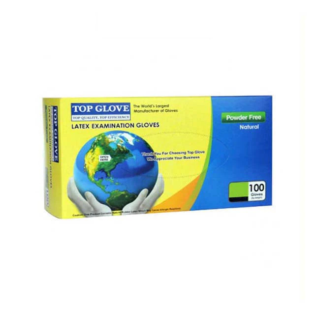 TOP GLOVE LATEX POWDER FREE S 100S