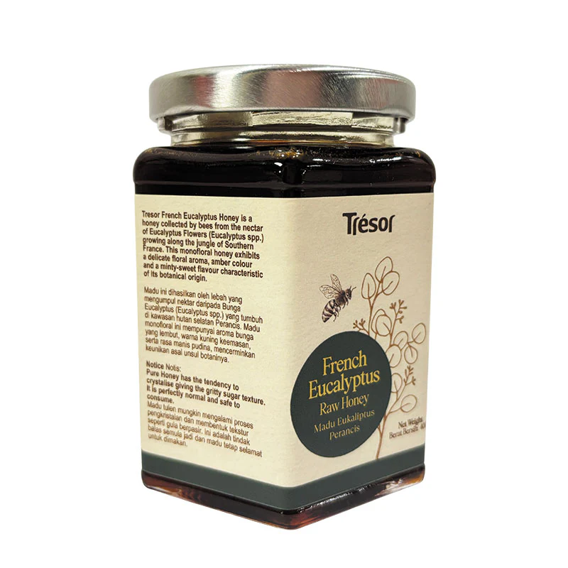 TRESOR FRENCH EUCCALYPTUS RAW HONEY 400G - Image 3