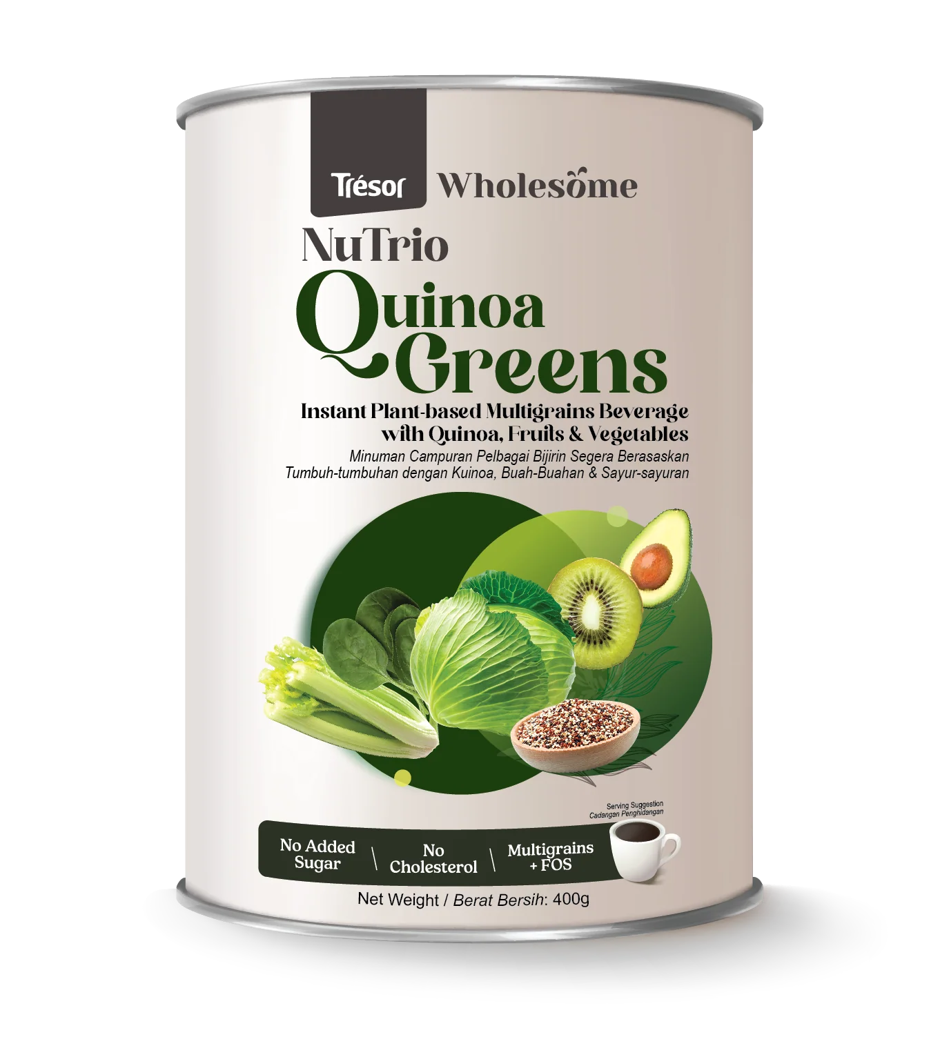 TRESOR EARTHFOOD QUINOA GREENS 400G