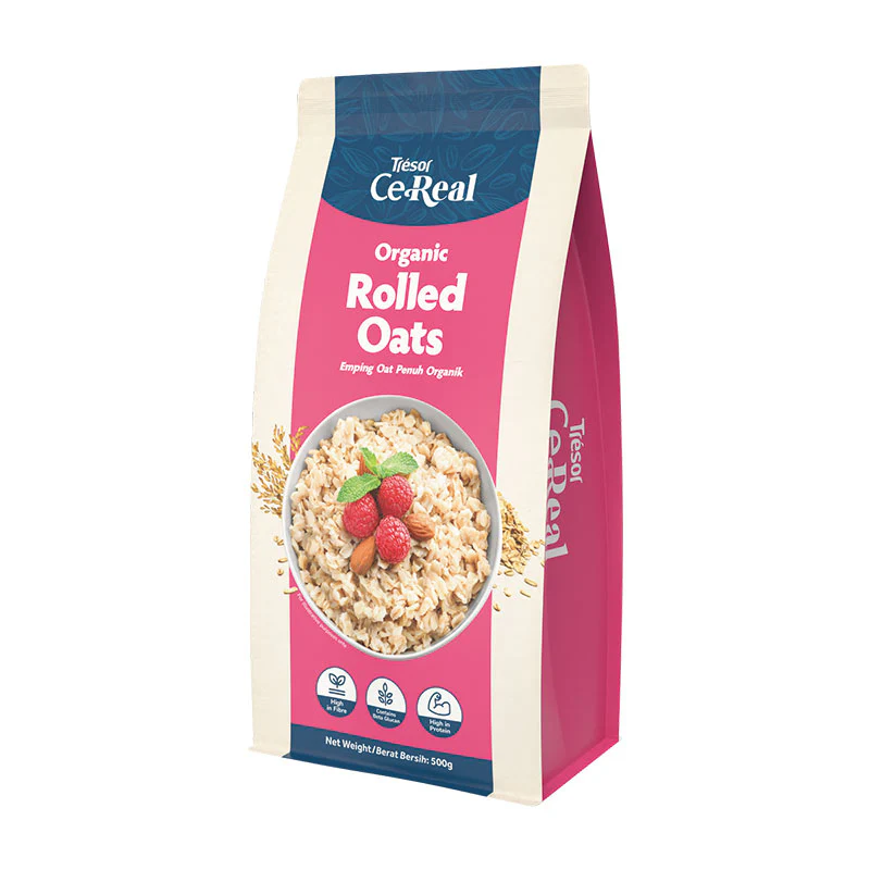 TRESOR CEREAL ORGANIC ROLLED OATS 500G - Image 3