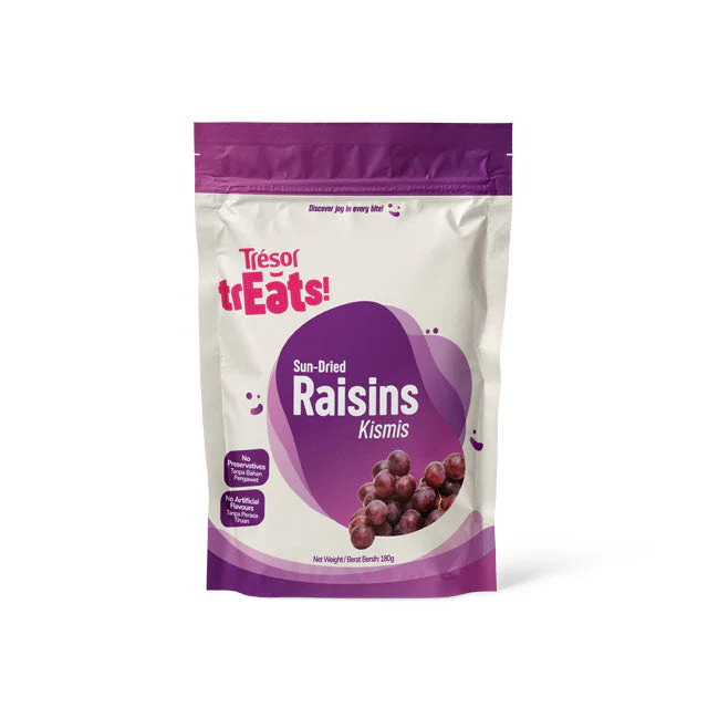 TRESOR TREATS SUN-DRIED RAISINS 180G