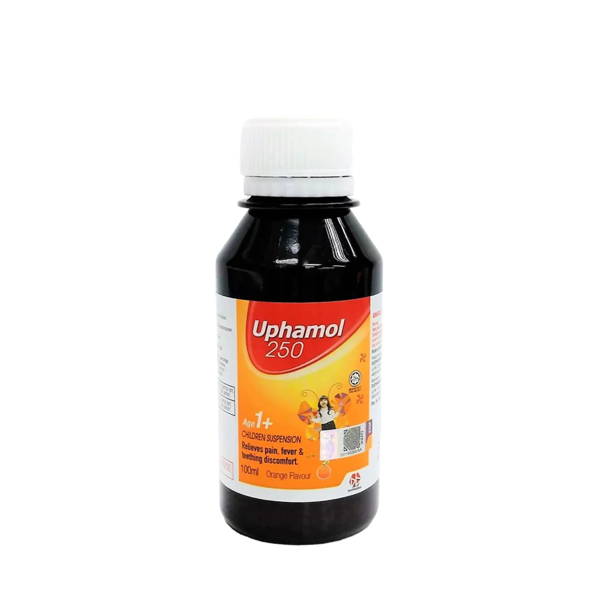 UPHAMOL SUSP 250MG ORANGE 100ML
