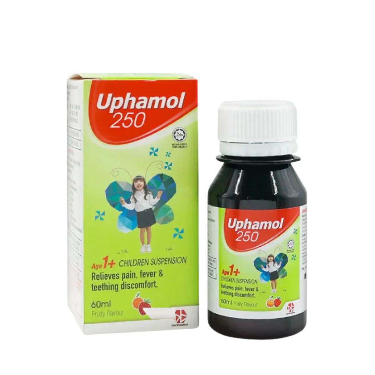 UPHAMOL SUSPENSION 250MG FRUITY 60ML