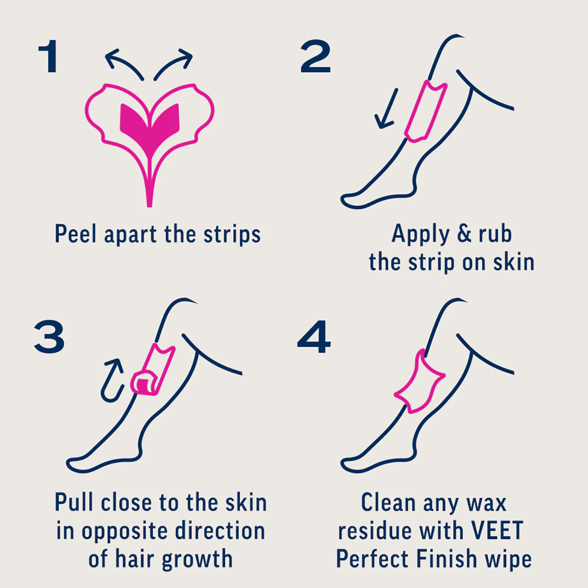 VEET FACE WAX STRIPS SENSITIVE 20S - Image 4