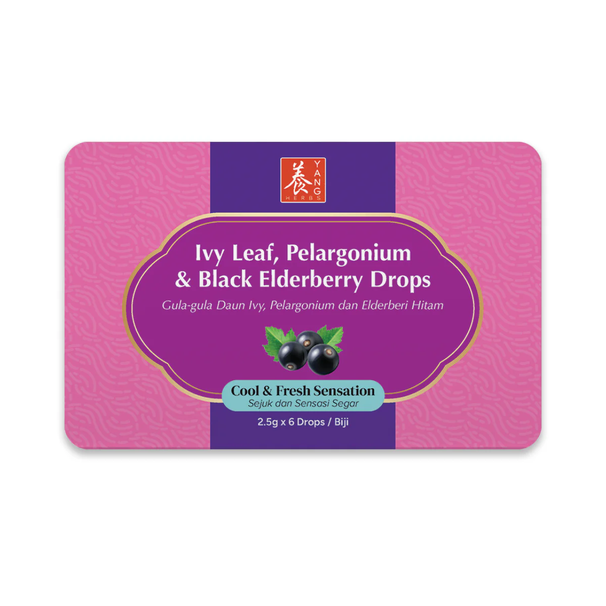 YANG HERBS IVY LEAF PELARGONIUM & BLACK ELDERBERRY DROPS 2.5G