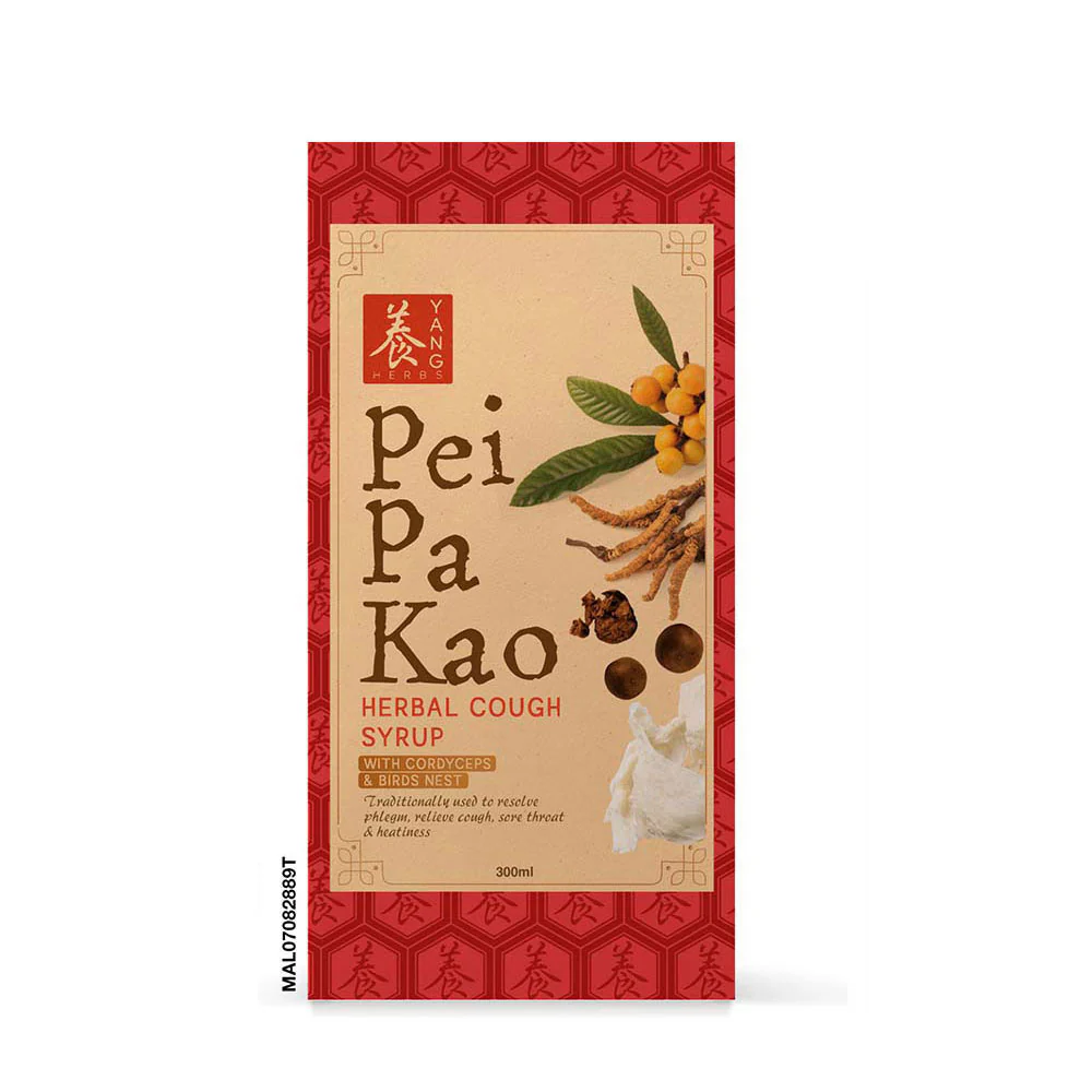 YANG HERBS PEI PA KO WITH CORDYCEPS & BIRD NEST HERBAL SYRUP 300ML