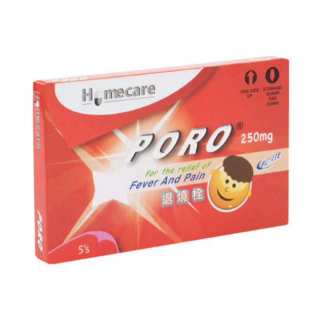 YSP PORO SUPPOSITORY 250MG 10SX10
