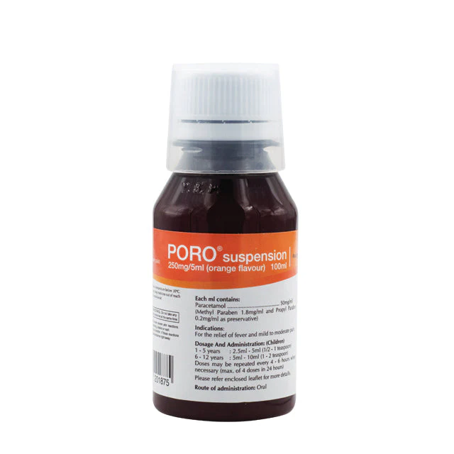 YSP PORO SUSPENSION 250MG/5ML 100ML (ORANGE)