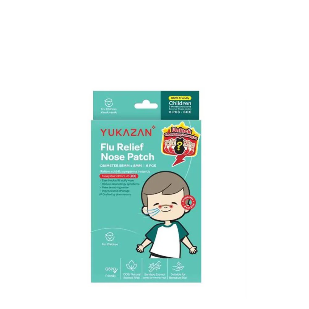 YUKAZAN CHILDREN FLU RELIEF NOSE PATCH 6S